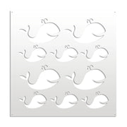WHALE - Pannello in PVC traforato - Parasole Colore: bianco, Misura: 98x98 cm
