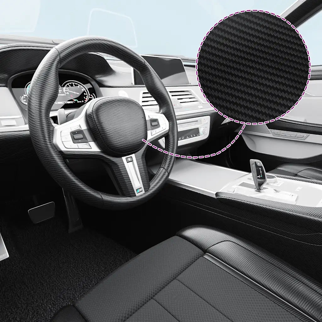 Pellicola per Auto 3D Nera 100x150 cm CFW7364562