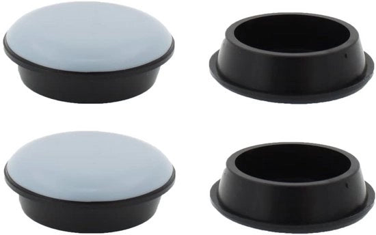 Glider 4x - PTFE Teflon - Attrattori di mobilia - Diametro 30 mm - Antiscivolo - Facile spostamento - Base estremamente liscia