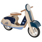 Vespetta - Triciclo Moto scooter montessoriana pedagogica senza pedali per bambini da 36 mesi  71,5x50,5x33,5 cm in legno massello per bambini 36 mesi
