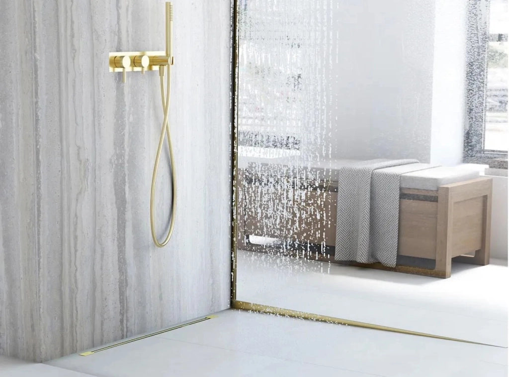 Profilo Doccia Pendenzato 120cm Gold destra