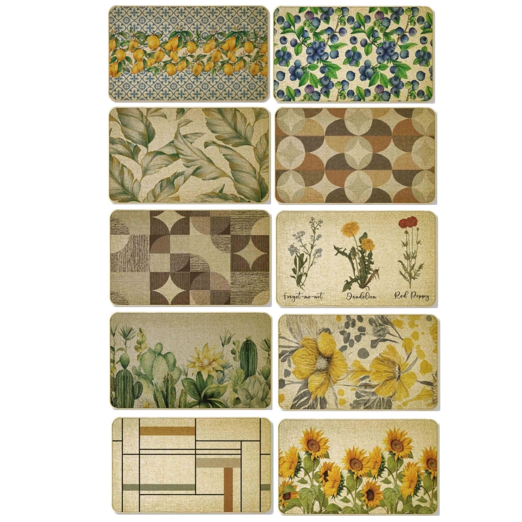 1 Pezzo Tappeto Casa in Lino Artificiale 45 x 75 cm Vari Decori