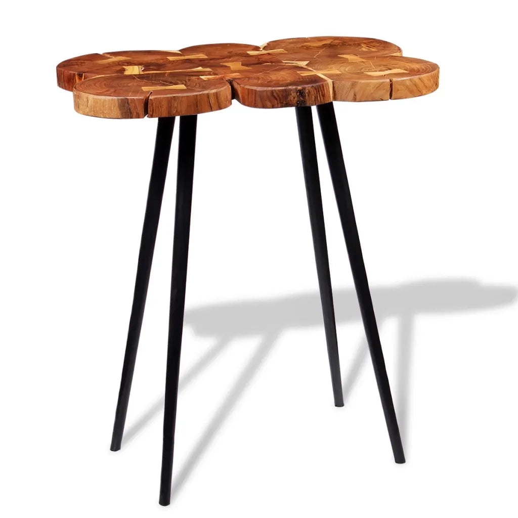 Tavolo a Tronco Legno Massello di Acacia 90x60x110 cm 243959