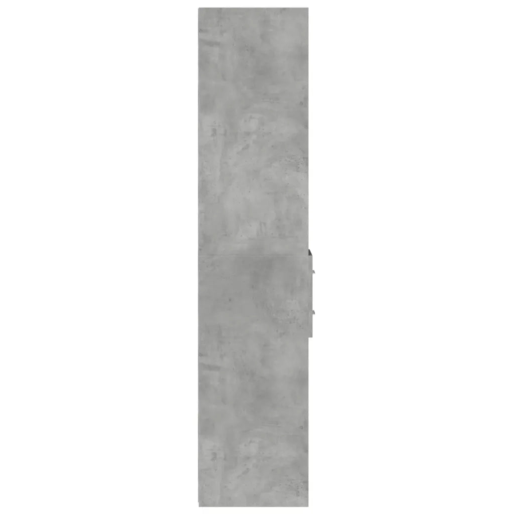 Credenza-Buffet-Armadio da cucina Grigio Cemento 30x42,5x185 cm in Legno Multistrato 121135