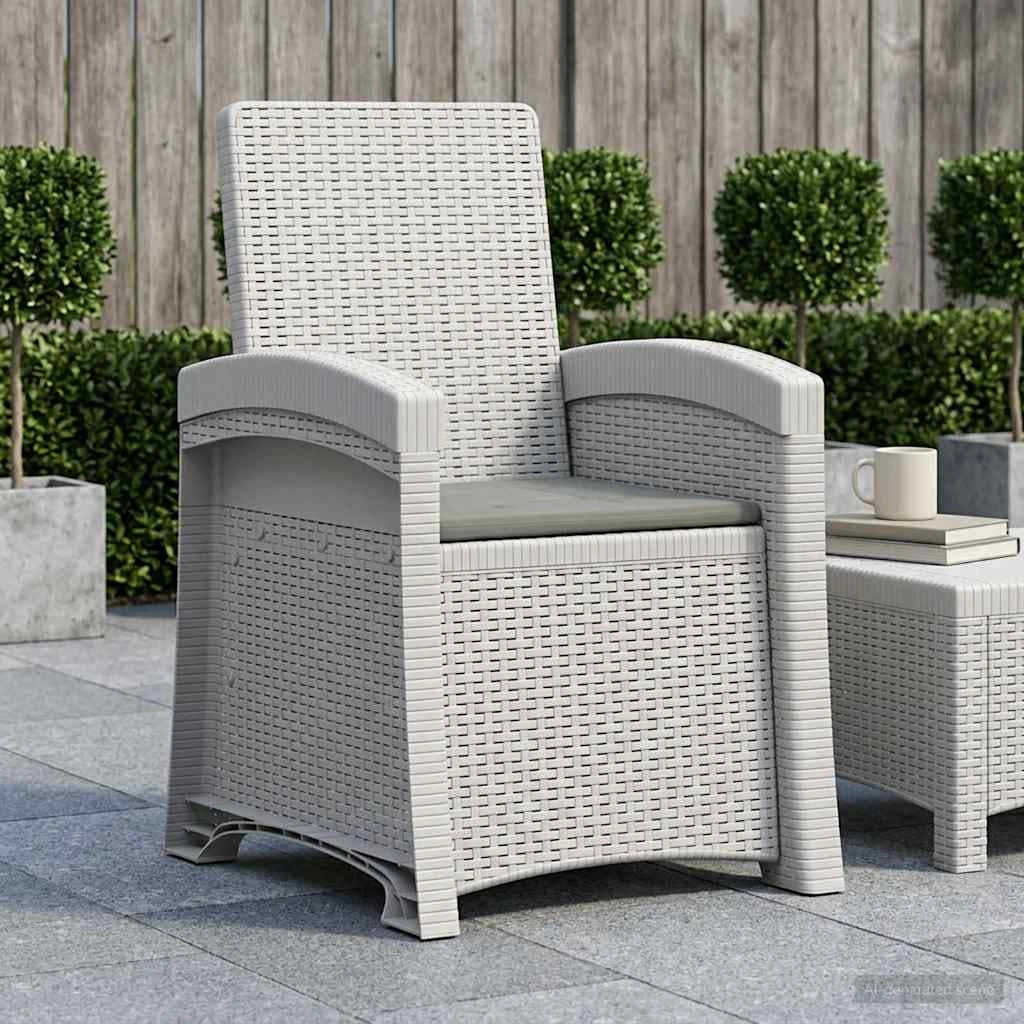 Sedia da giardino reclinabile effetto rattan PP 8012011