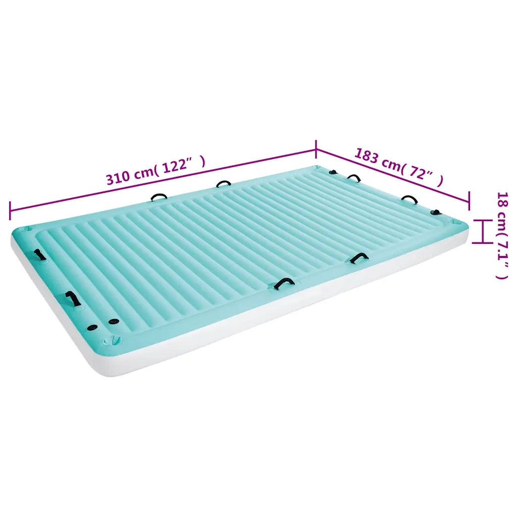 INTEX Lettino Gonfiabile Blu 310x183 cm Vinile 3202964