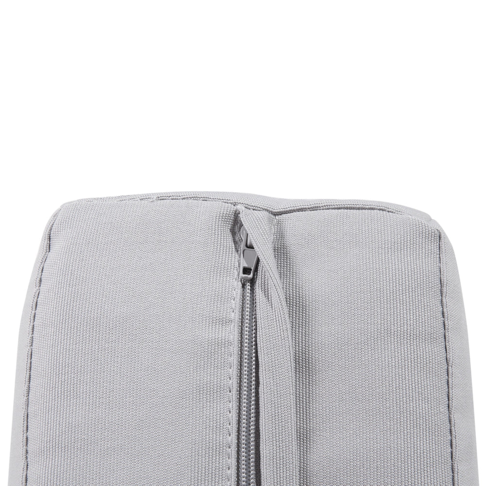 Poltrona da Giardino Struttura in Alluminio Anodizzato Grigio Chiaro per Esterno con Cuscini