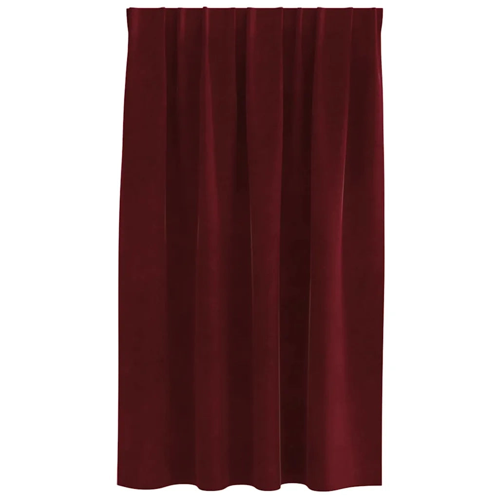 Tende Oscuranti | Tende Blackout 2 pz Rosso Vino 140 x 140 cm Velluto