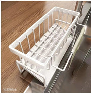 Organizzatore per Caddy della Cucina in Acciaio - Sostegno per Saponi - Bianco - Organizzatore