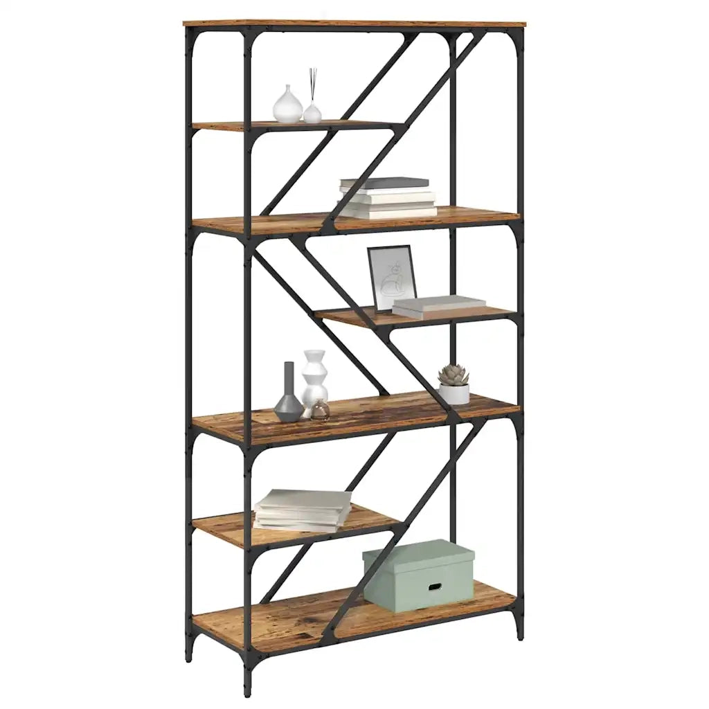 Libreria-Scaffale per Libri-Mobile di Stoccaggio Legno vecchio 91 x 36 x 176 cm Legno multistrato