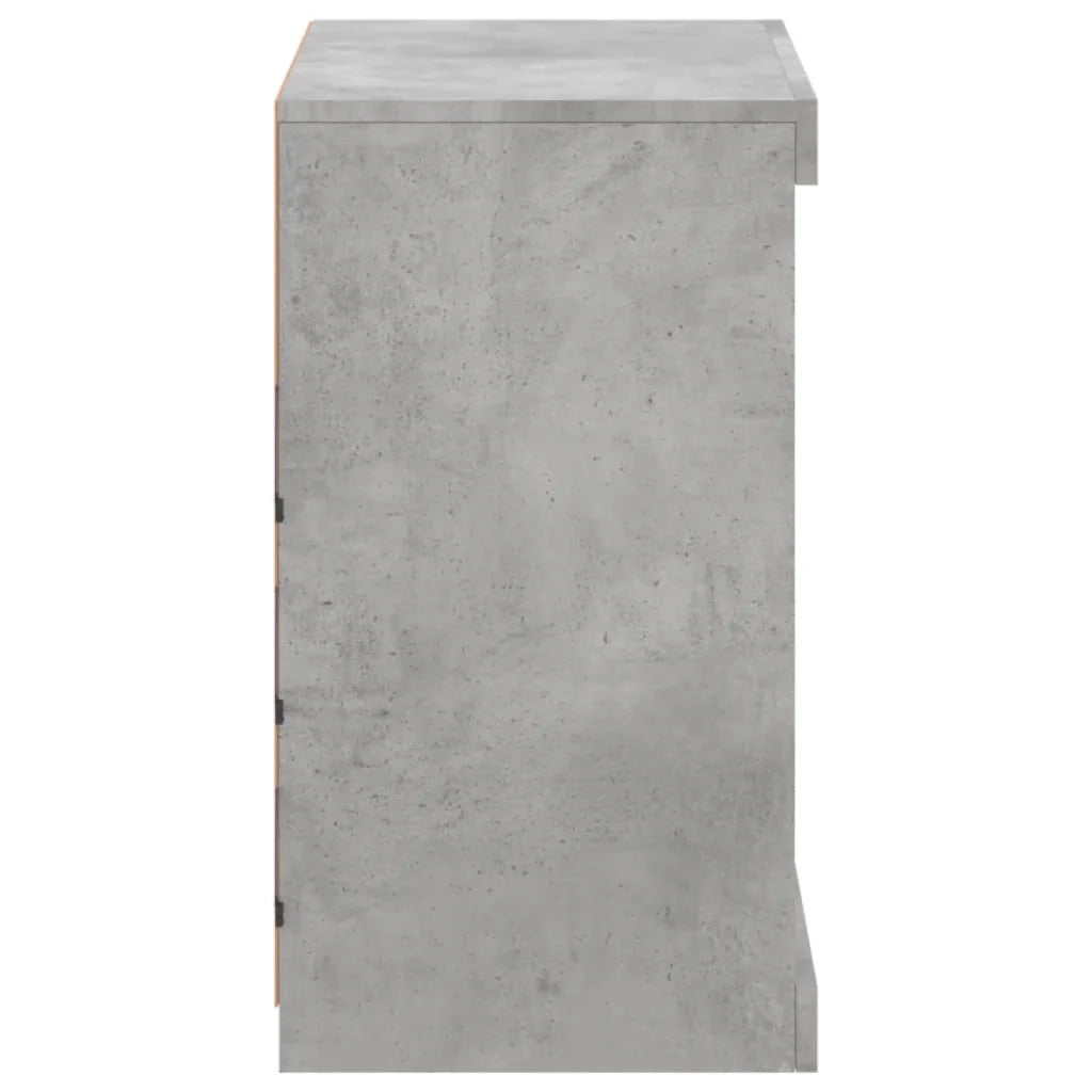 Credenza cassettiera armadio mobile contenitore organizer per cucina soggiorno salotto con luci LED 60,5 x 37 x 67 cm grigio 02_0030003