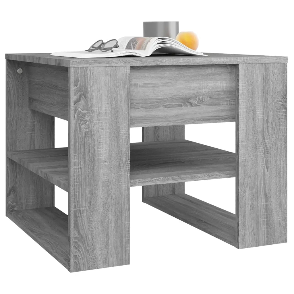 Tavolino Salotto Grigio Sonoma 55,5x55x45 cm Legno Multistrato cod mxl 14868