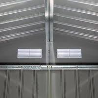 Casetta Box da Giardino 277x195x192 cm in Acciaio e Polipropilene Verde Chiaro