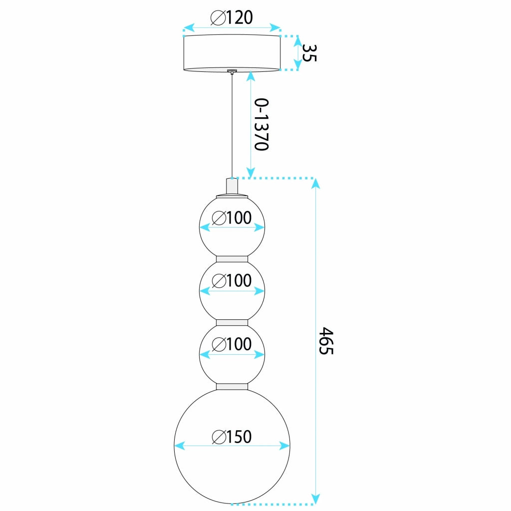 Lampada A Sospensione A Led Lhj114-4cp Oro Spazzolato