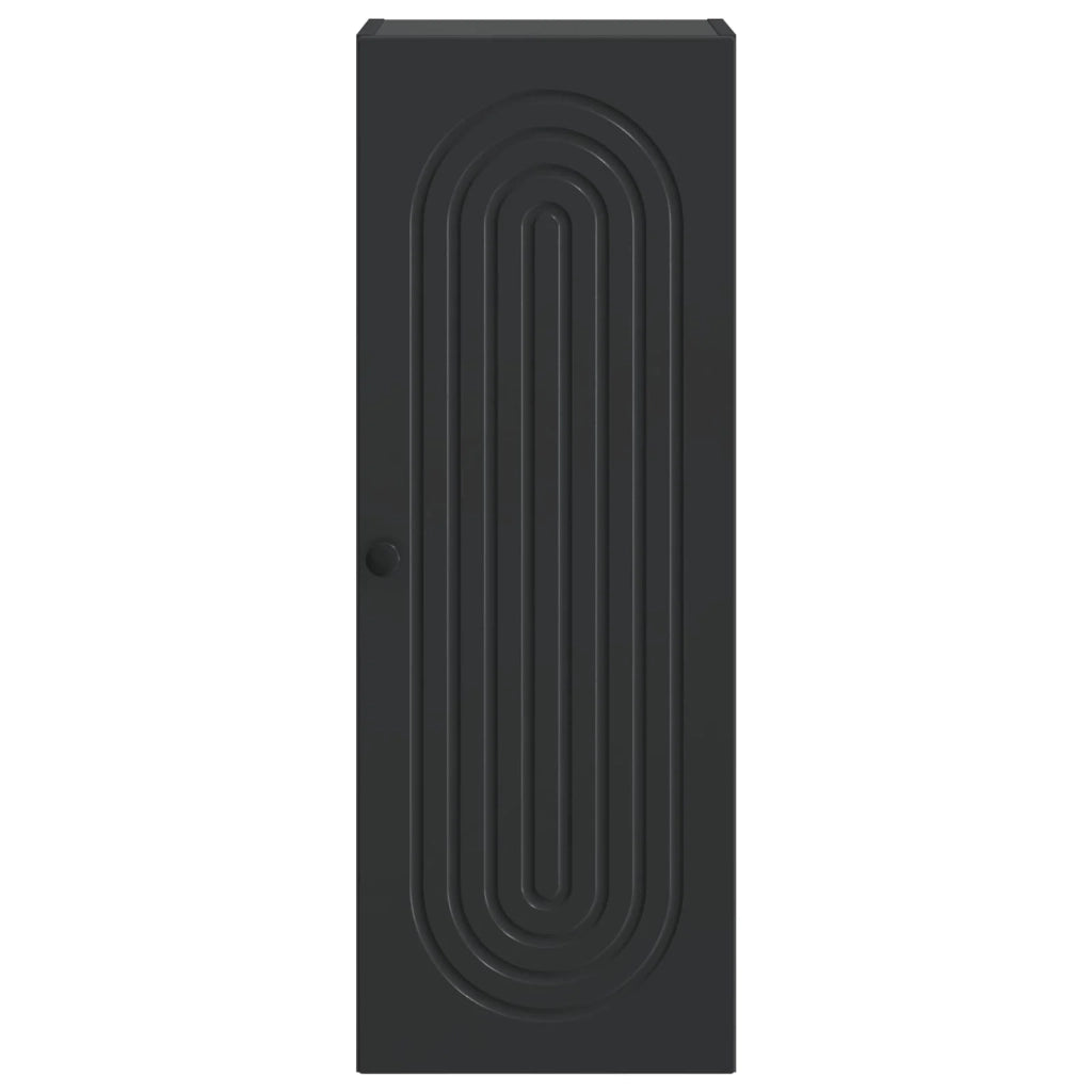 Mobiletto a muro Nero 33 x 34,5 x 90 cm Legno ingegnerizzato