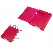 Trade Shop - Portadocumenti Cartellina Cartella Molla Fuxia Custodia Folder 33x25.5x6cm 72211 -