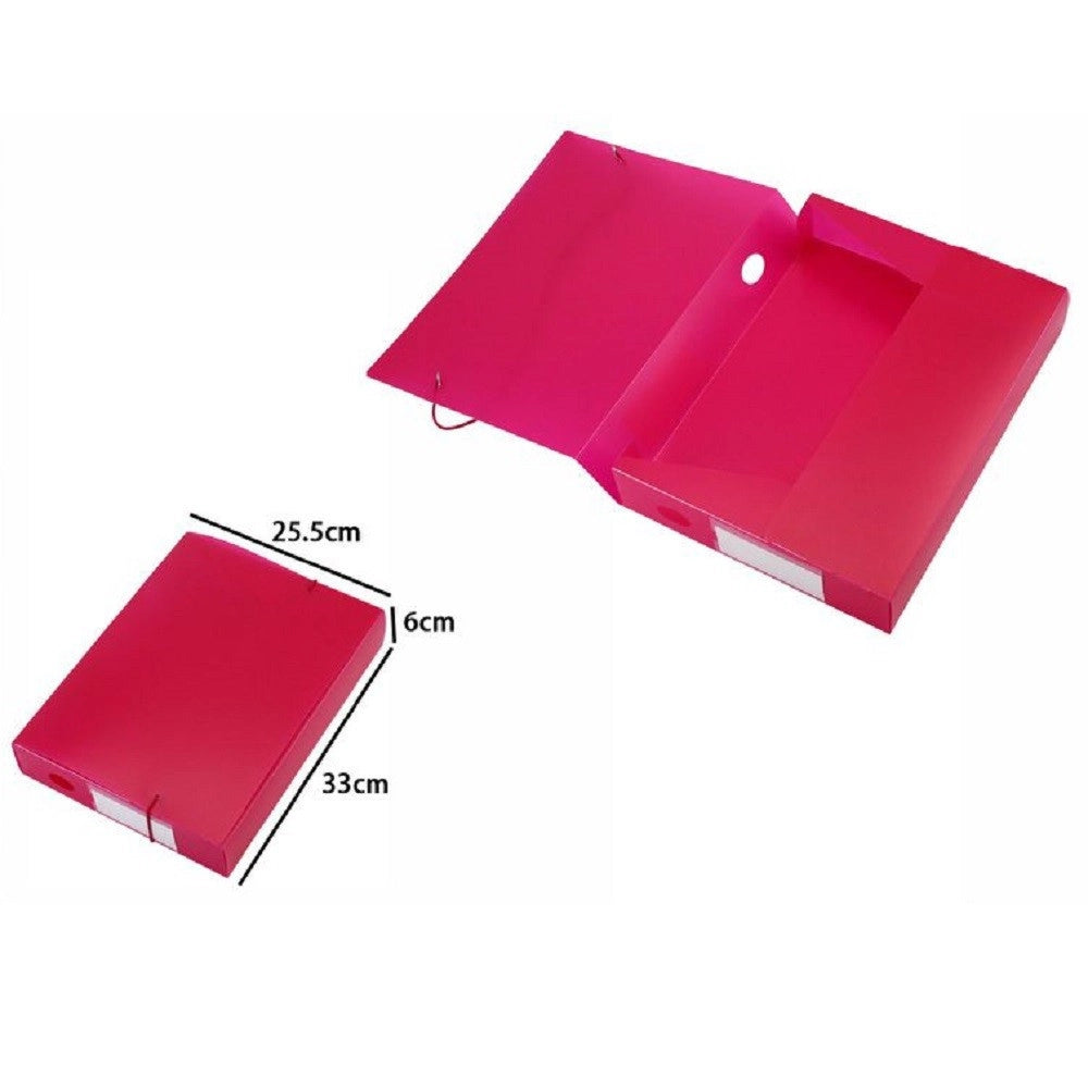Trade Shop - Portadocumenti Cartellina Cartella Molla Fuxia Custodia Folder 33x25.5x6cm 72211 -