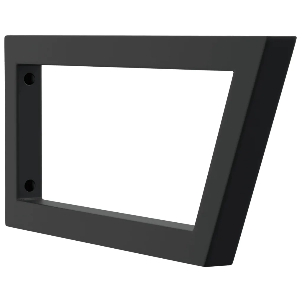 Reggimensole per Lavabo 2 pz Nere Trapezio in Acciaio 4007289