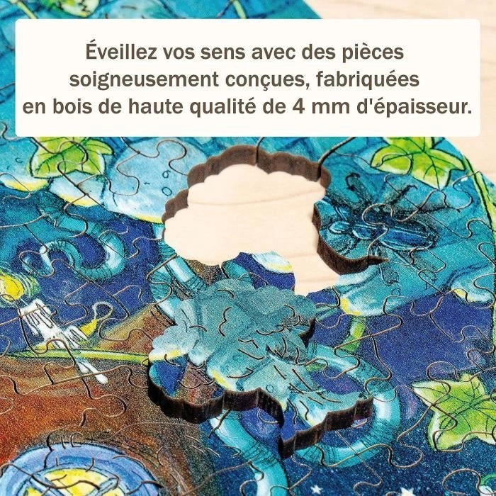 Puzzle in legno 500 pezzi Foresta fantastica