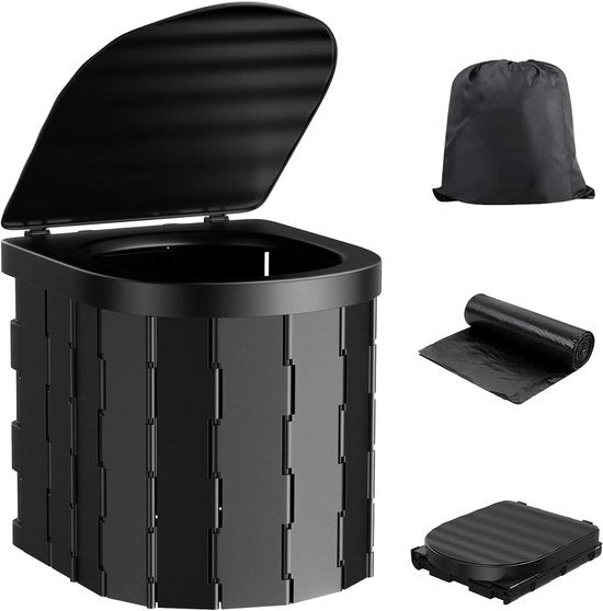 Portatile Toilette per Campeggio - Attività All'aperto - Opzioni di Deposizione - 33 x 28 x 7 cm
