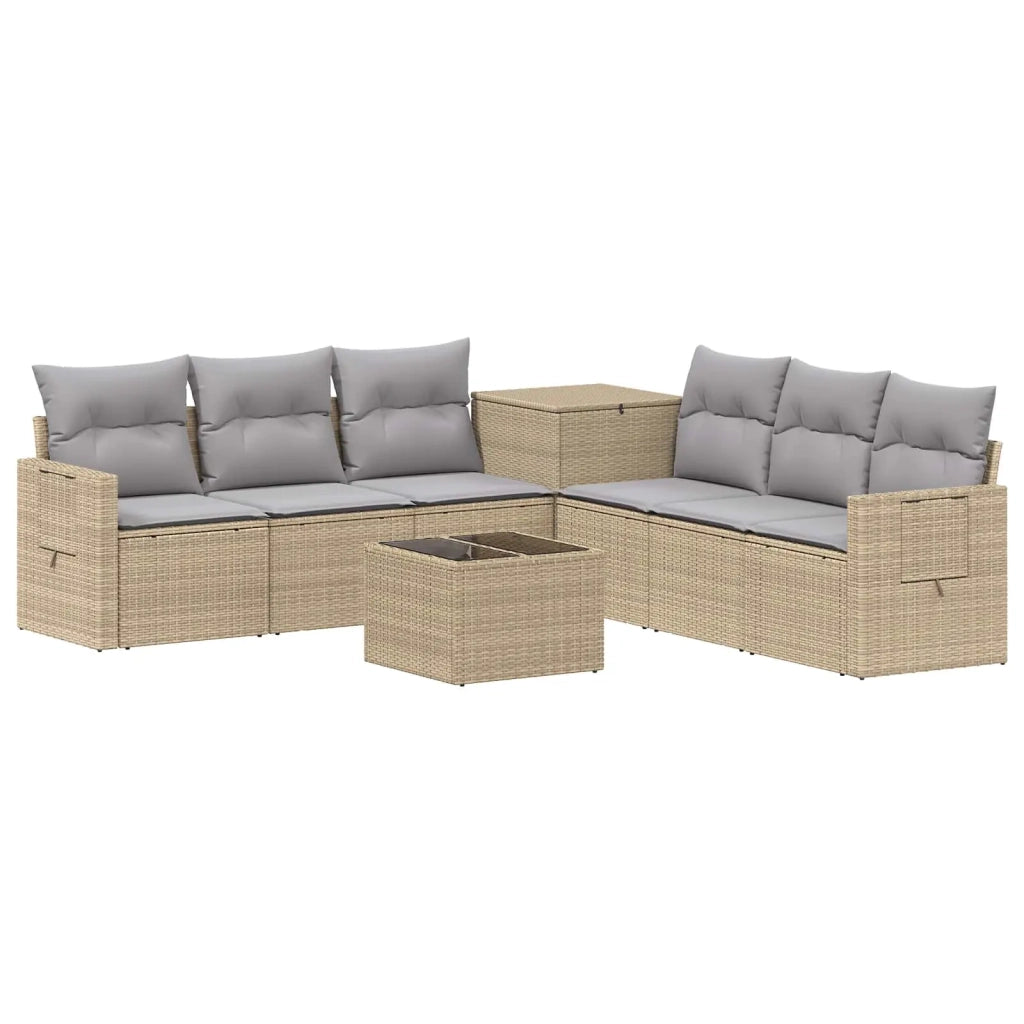 Set di divani 8 pz Beige e Grigio Chiaro 3448393