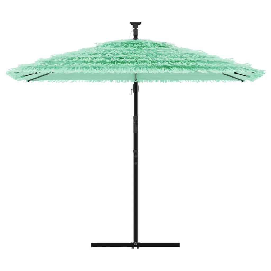 Ombrellone da Giardino-Ombrello da Balcone con Palo in Acciaio Verde 269x269x235 cm