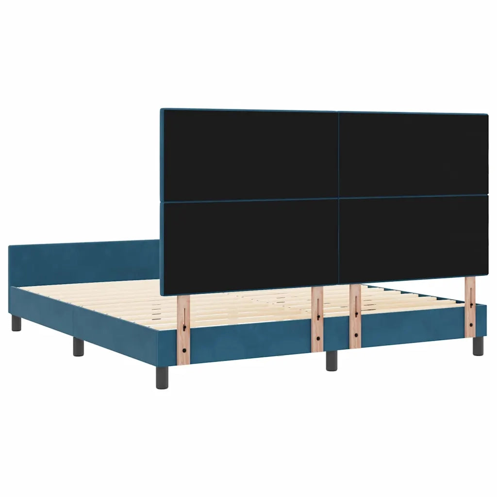 Letto a molle con testiera Blu Scuro 180 x 200 cm Velluto 3344961