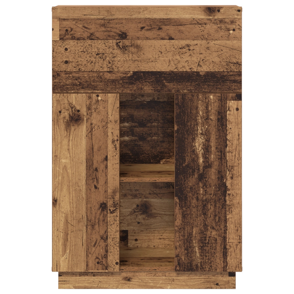 Scrivania Marrone Legno Invecchiato Legno Ingegnerizzato Media