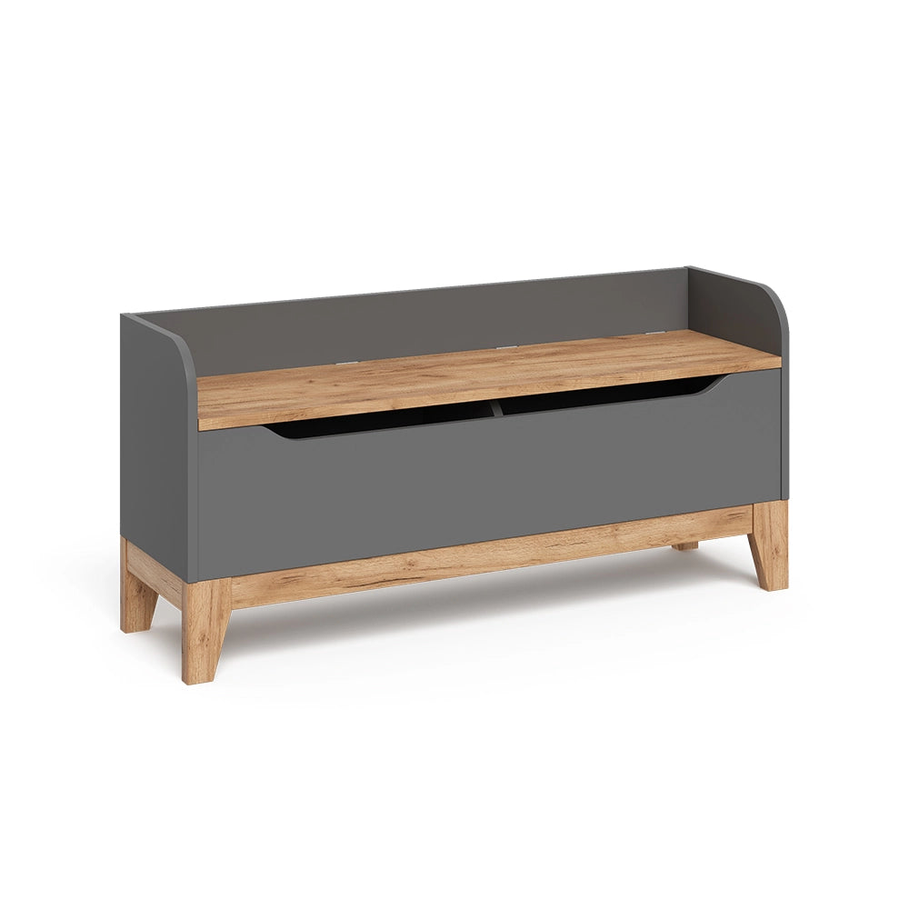 Vitalispa Cassapanca per giocattoli Grigio/Artisan 107.2 x 50 cm con sedile