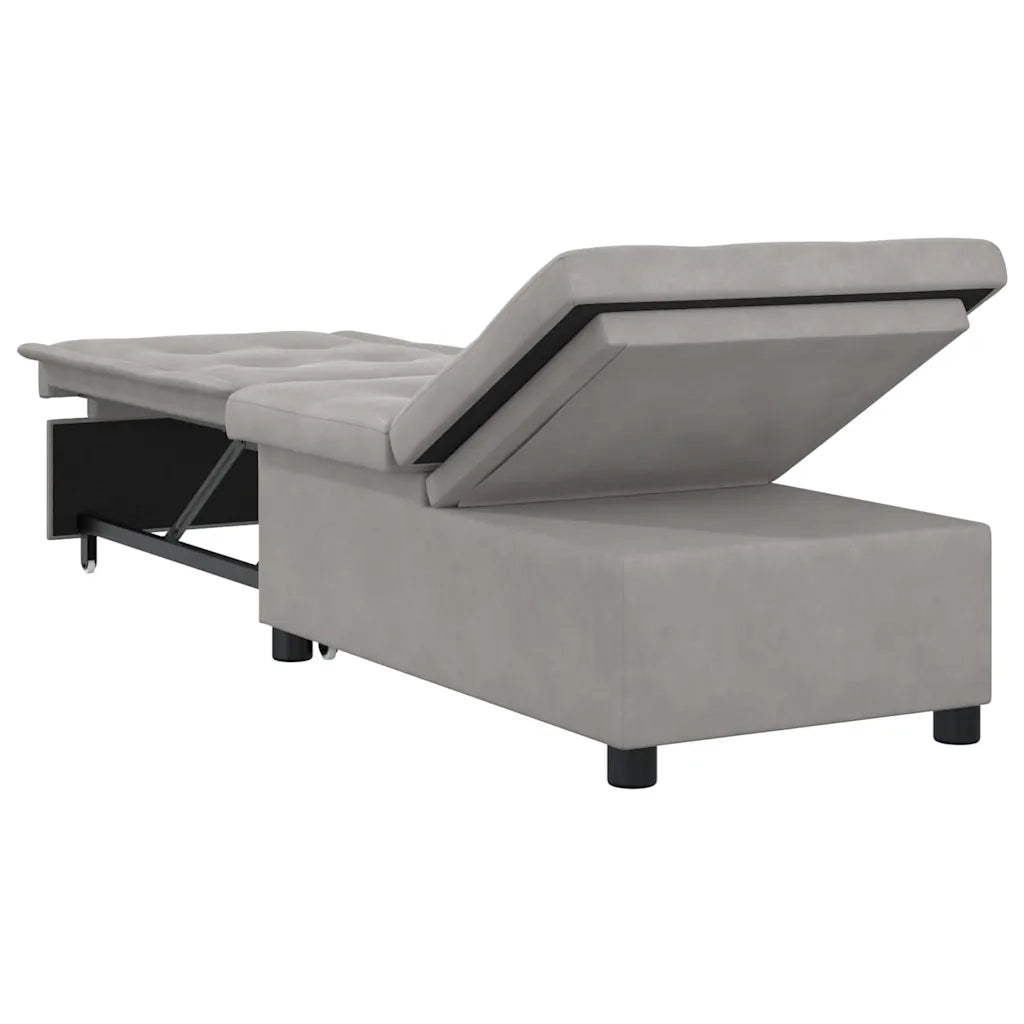 vidaXL Divano letto con cuscino Grigio chiaro 67 x 194 x 82 cm