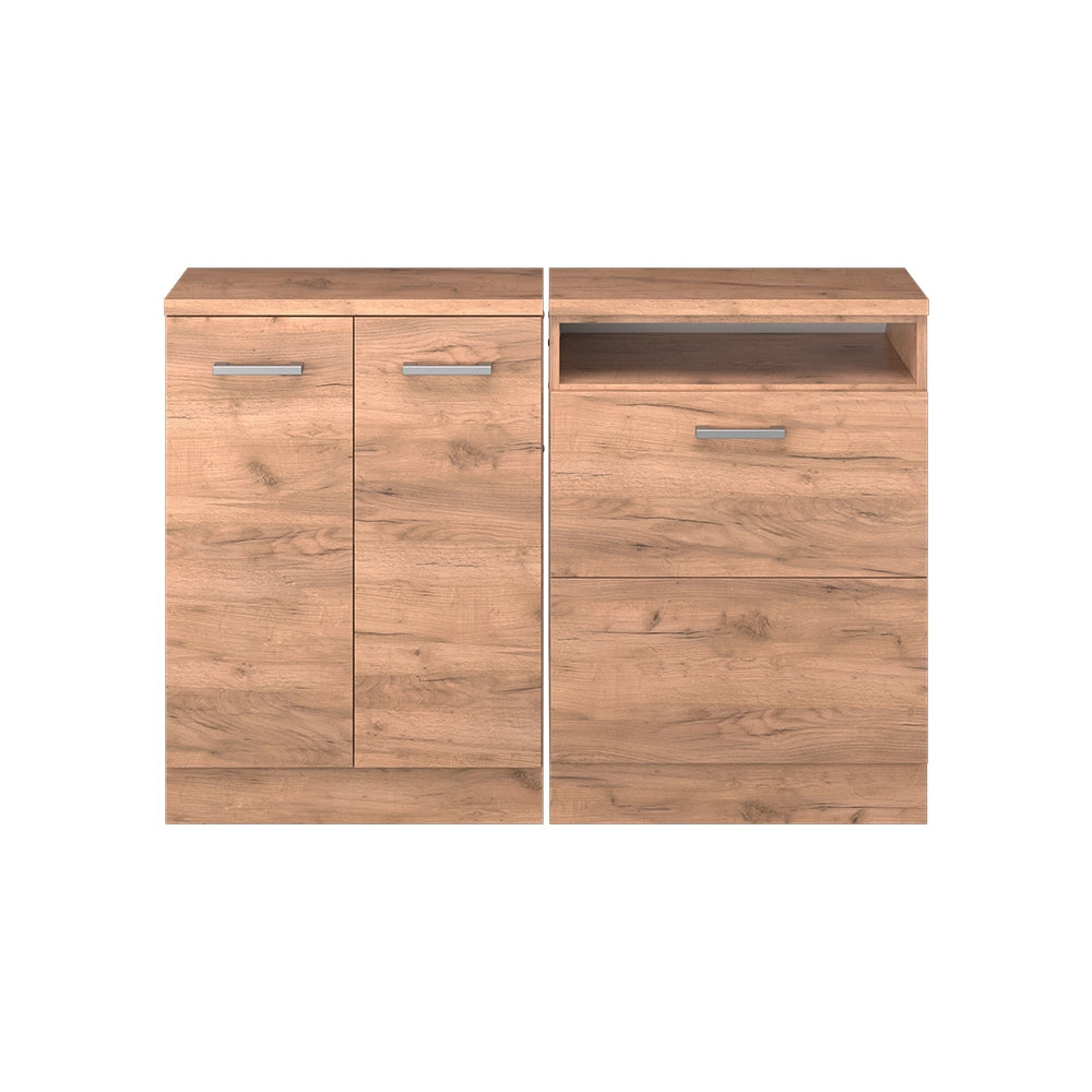 Set di mobili sottotetto Rion Rovere dorato/Rovere dorato 120 cm Set di 2 carcasse armadio profondità 60 cm Vicco