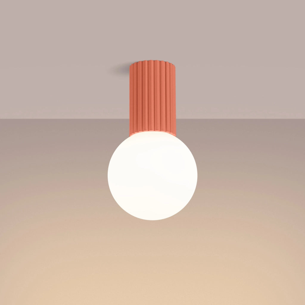 Spot soffitto SFERA pesca vetro sfera bianca IP44 G9