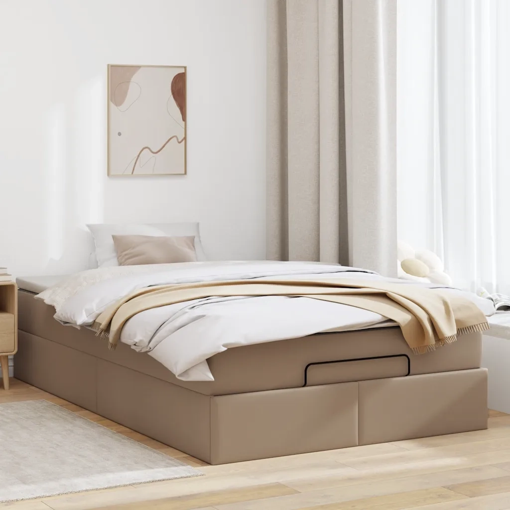 Struttura Letto Pouf con Materasso 120x200 cm Similpelle