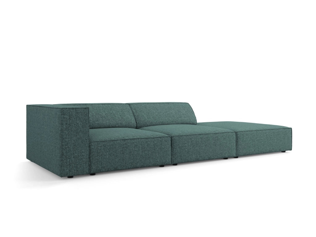 Cosmopolitan Design - Divano destro "Arendal" 4 posti in ciniglia petrolio 