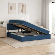 Letto con contenitore e materasso Blu 140 x 200 cm Velluto 3458693