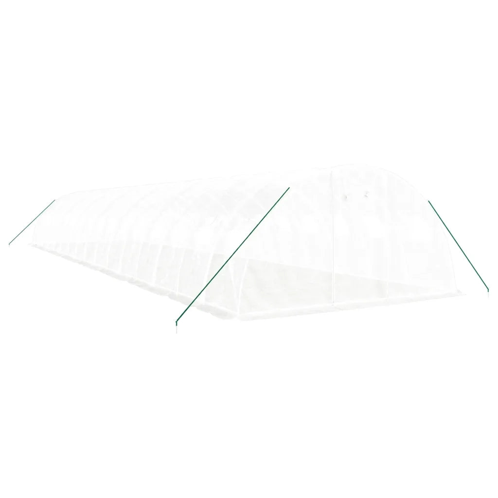 Serra con Telaio in Acciaio Bianco 64 m² 16x4x2 m 3188078