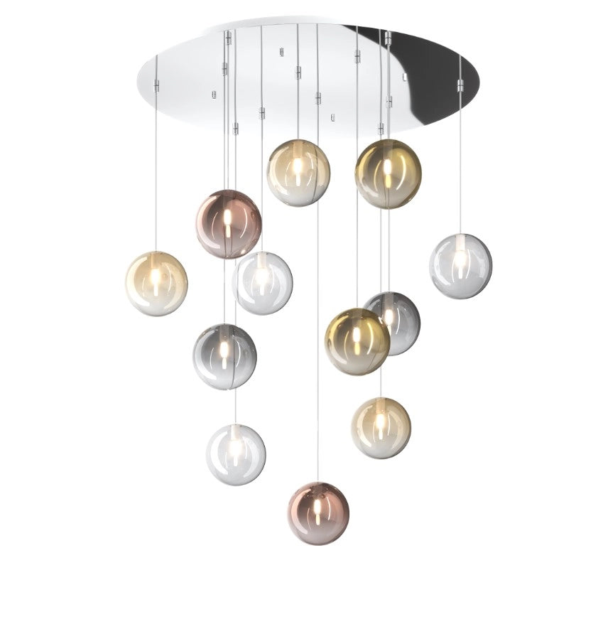 SOSPENSIONE IN VETRO 1184 RAME ROSONE ACQUISTABILE SEPARATAMENTE  1 LUCE ATTACCO G9
