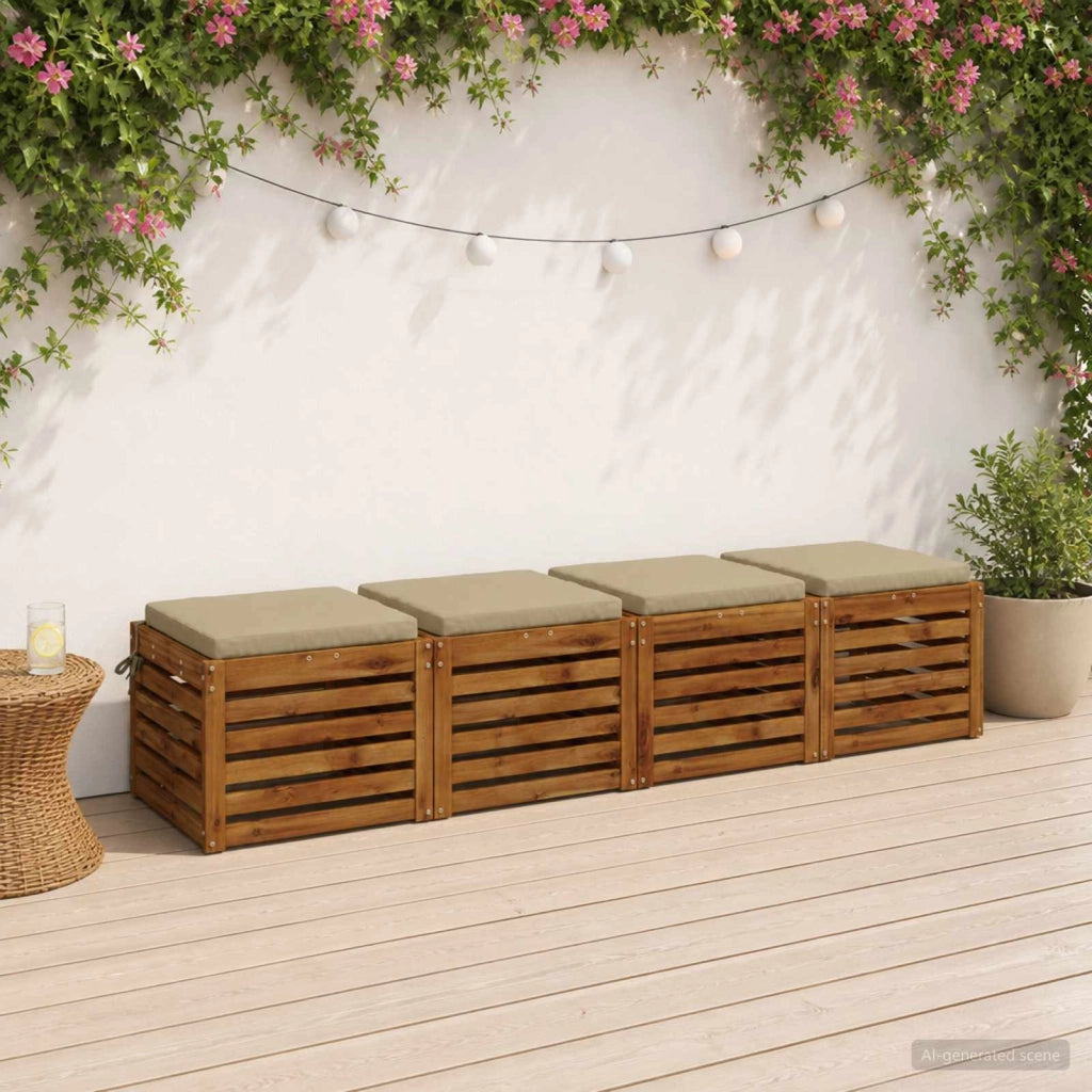 Cuscini per Sedia in 4 Pezzi SOEST 4 pz 100% Poliestere 944441