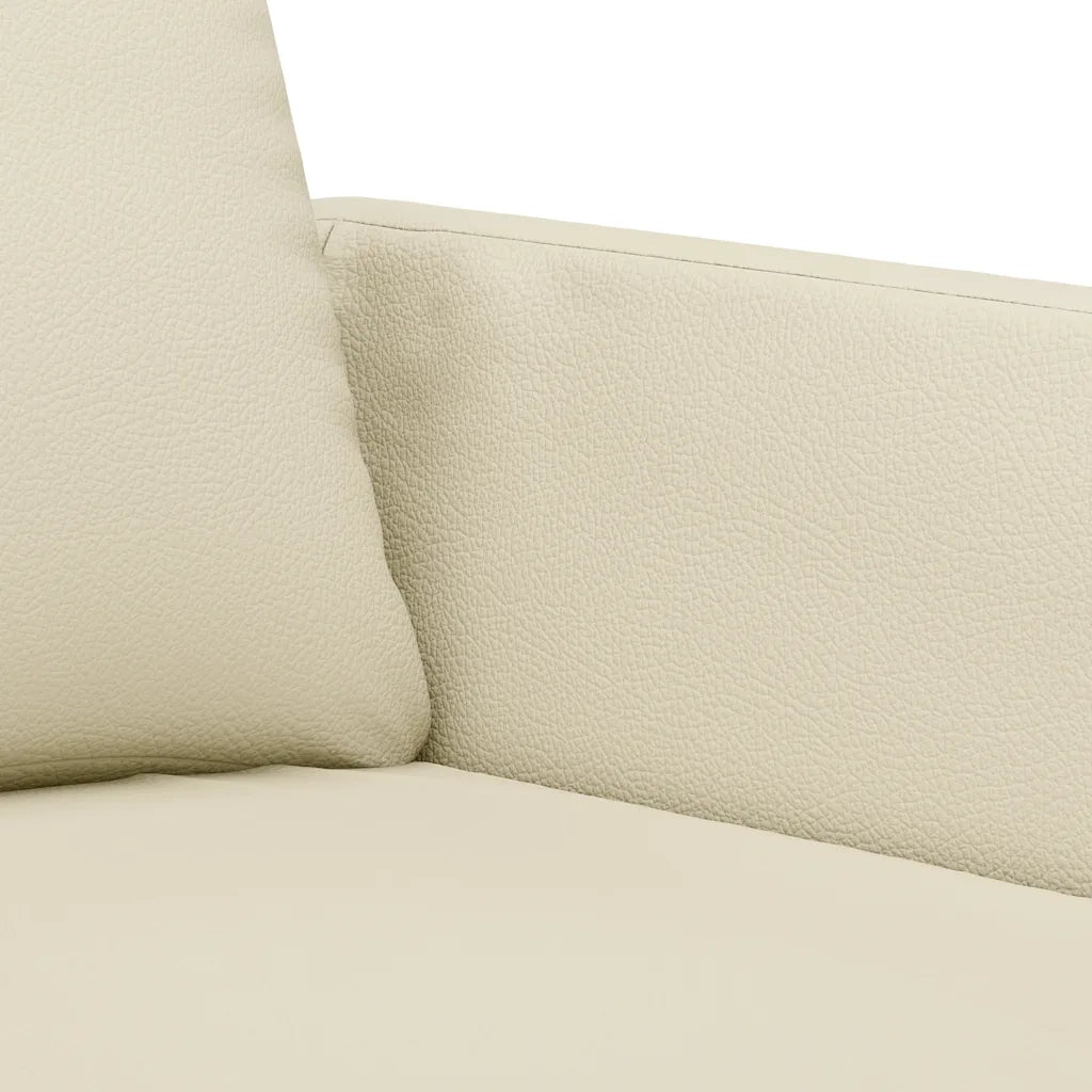 Divano a 2 Posti Crema 120 cm in Similpelle 359329