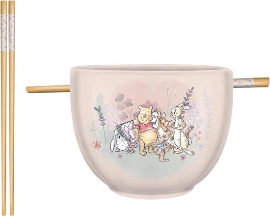 Tazza per Ramen di Coccio con Cuffie di Animali (Eeyore, Tigger, Coniglio) 20oz Sicura al Magnetron con Cucchiai per Cibi