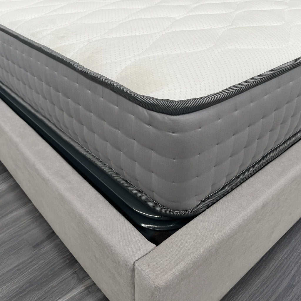 Letto contenitore singolo 80x190 cm con rete ortopedica a doghe, tessuto Enjoy, made in Italy - 20 Silver