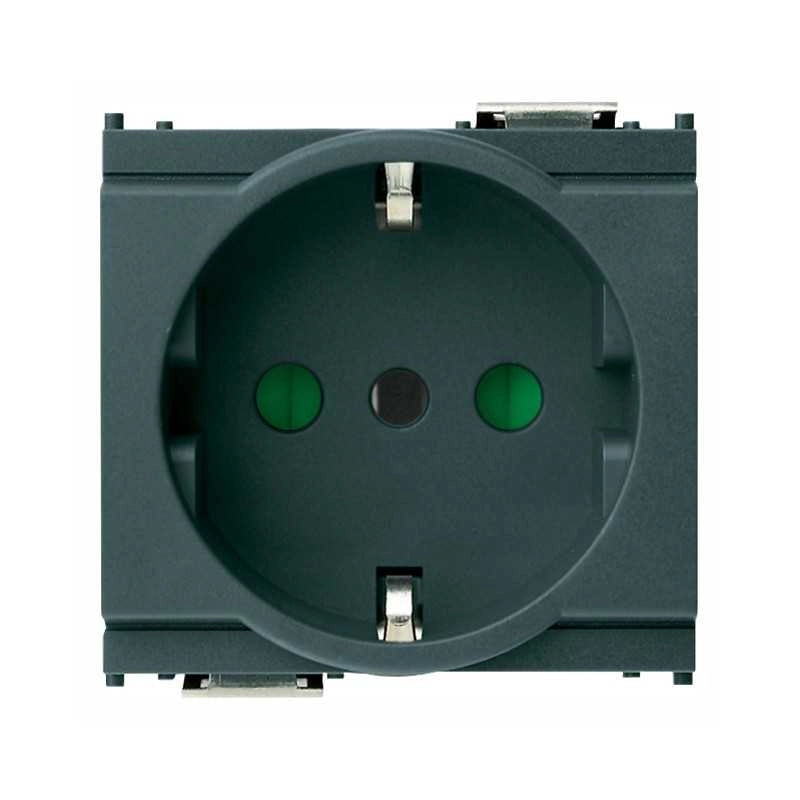 16209 Presa Sicury 2P+T 16 a 250 V Grigio Idea
