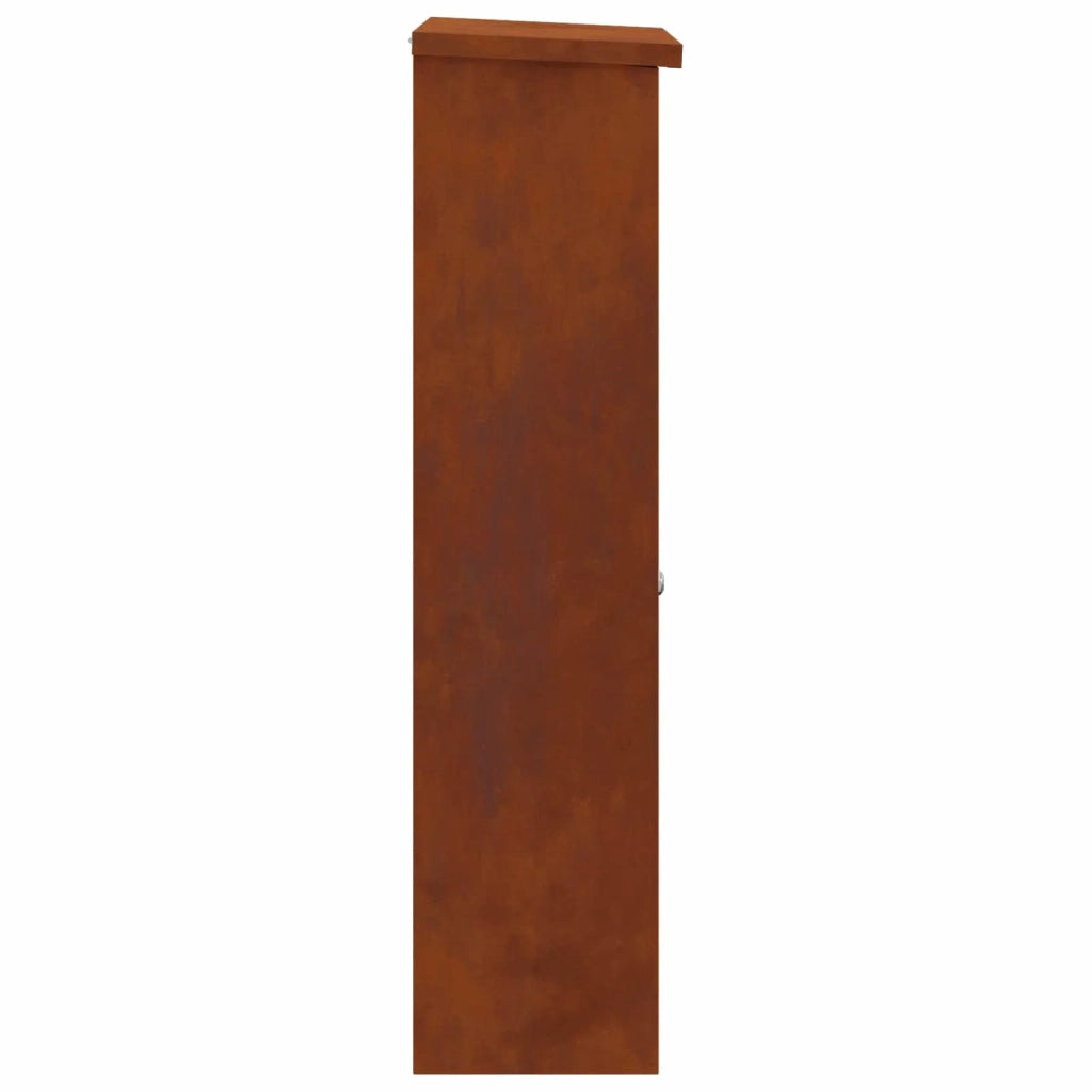 Cassetta per pacchi con porta Ruggine 44,5 x 29 x 110,5 cm