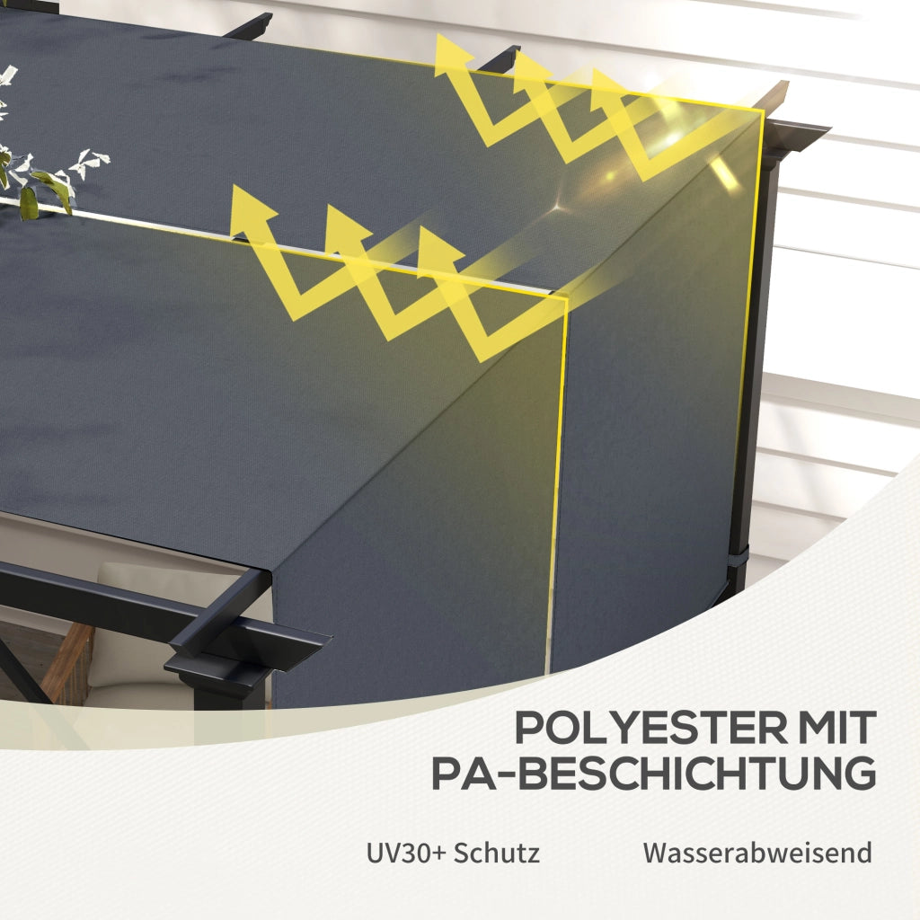 Telo Copertura Pergola UV 3x3m ¨C zephmum ¨C Grigio Scuro