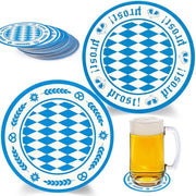 Decorazioni per Tavola Oktoberfest in Cartone - Bevande di Cartone in Blu e Bianco - Diamante di Birra Beiera - Decorazioni per Feste di Giardino, Barbecue e Tematiche (10 cm)