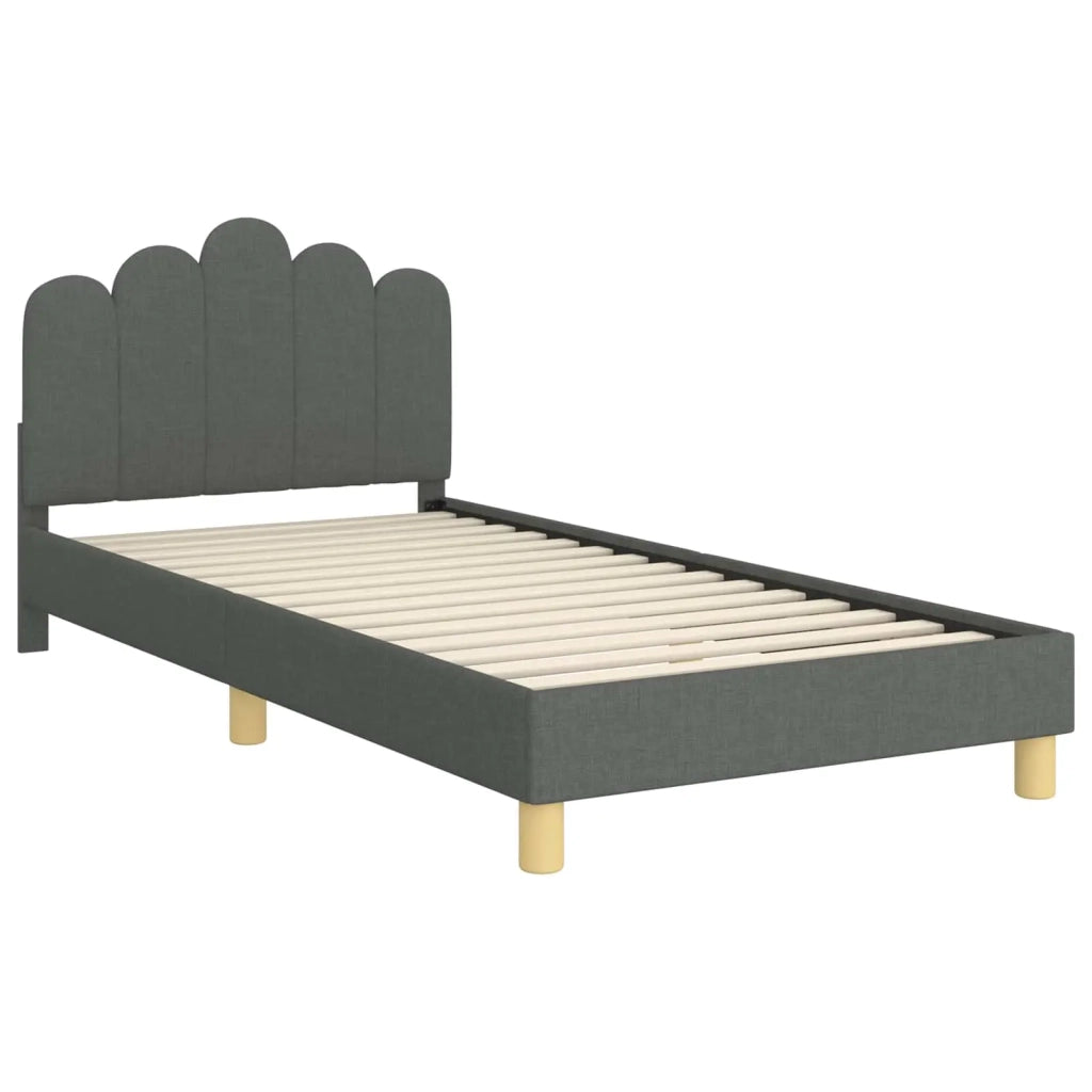 Struttura letto bambini con testata Grigio Scuro 80 x 200 cm
