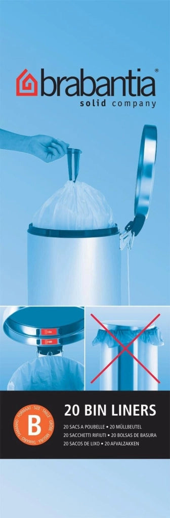 Brabantia B sacchetto per rifiuti 5 L 20 pz