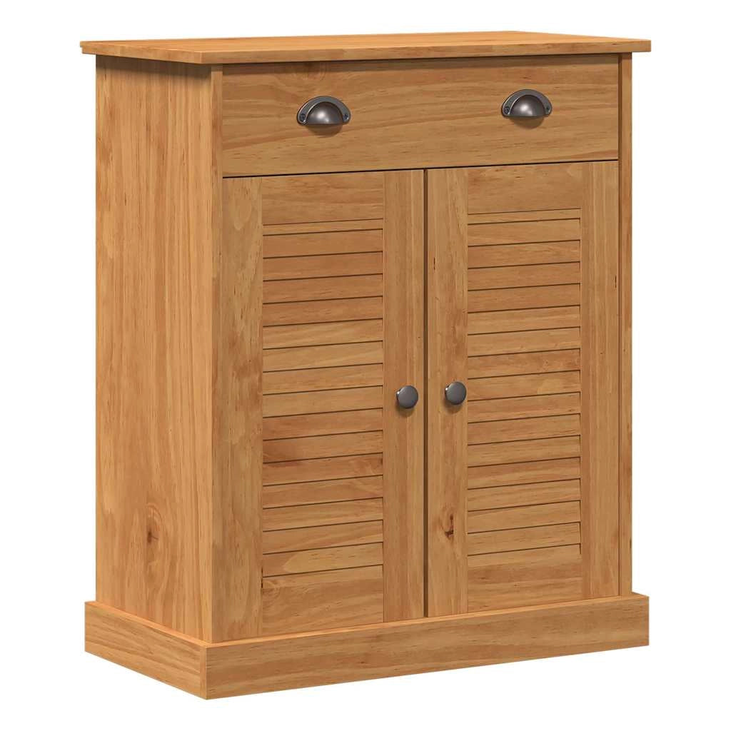 Mobiletto portaoggetti da bagno con 2 ripiani 68 x 34 x 80 cm stile contemporaneo legno di mango marrone 02_0057909