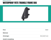 Borsa per Bicicletta - Impermeabile - Capacità 1.2L - Materiale Polyester - Cinturino Regolabile - Tasca Mesh per Accessori