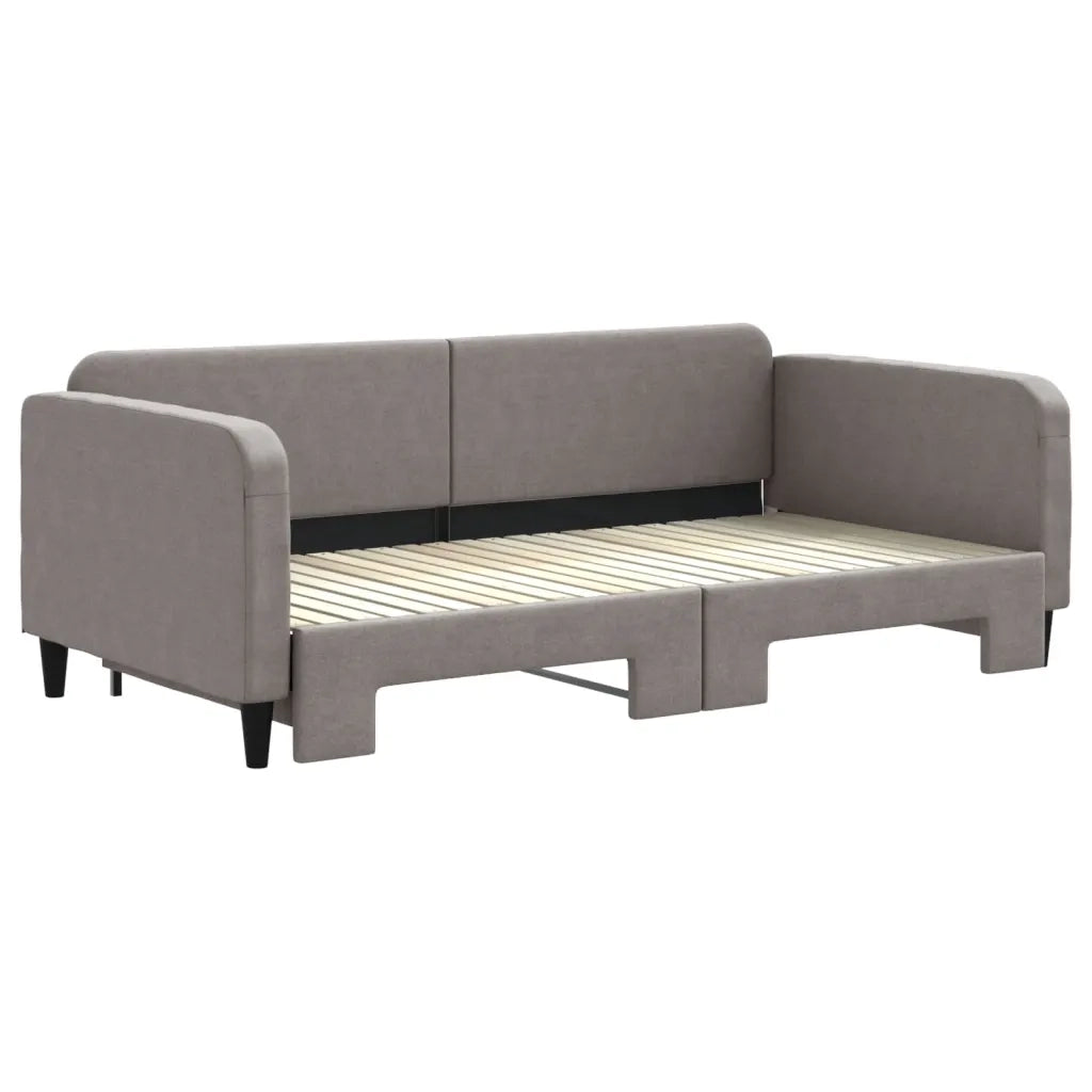 Divano Letto con Letto Estraibile-Sofa Letto-Daybed Tortora 100x200 cm in Tessuto 415896